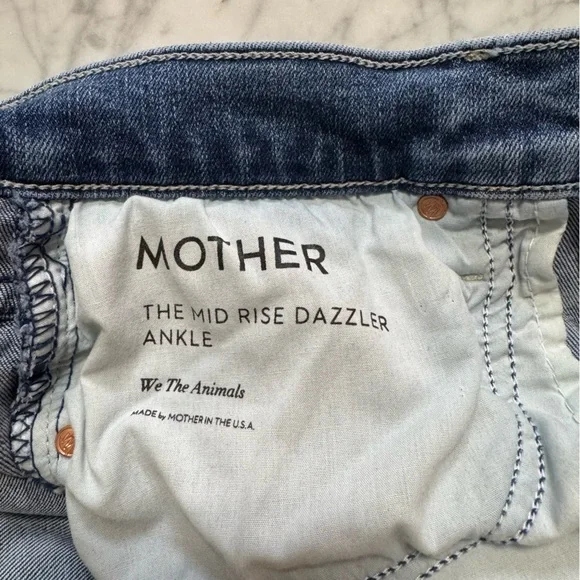 MOTHER The Mid Rise Dazzler Ankle Jeans in We The Animals Size 27 - Picture 4 of 12